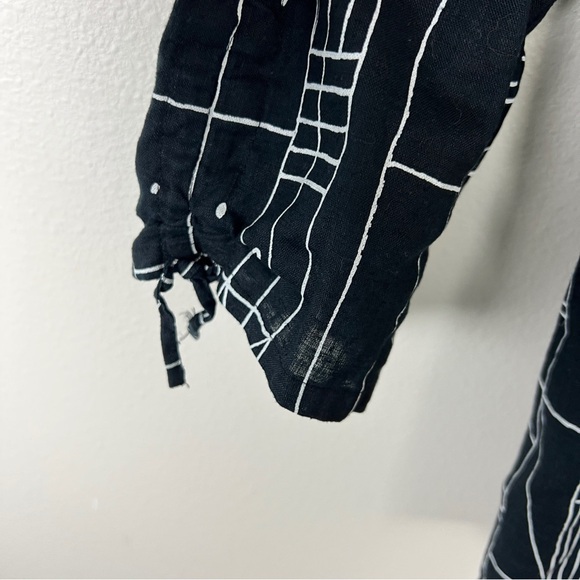 Habitat Art Deco Print Button Front Tunic Top - Picture 4 of 6